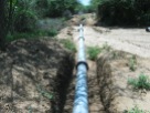 New irrigation pipeline made by Red Cross
