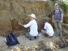 Charly and William collect soil samples at RB06