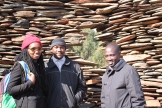 Freda, Emuobo and Kipkeu at Bokoni stone walled site